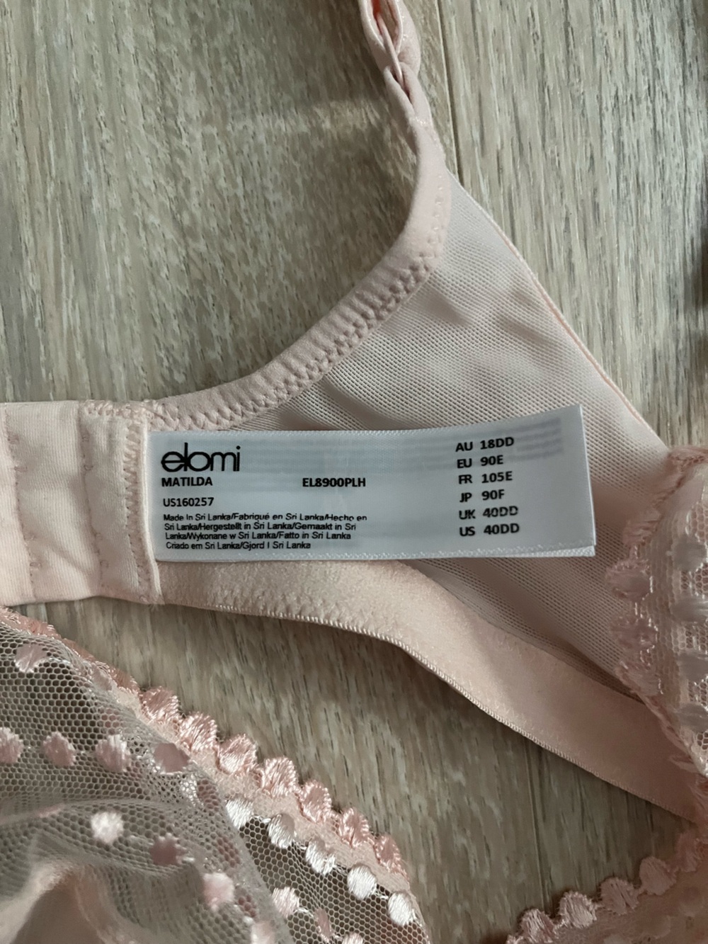 NWT Elomi Women’s Matilda Underwire Plunge Bra Cafe Au Lait - Size 40DD - Picture 4 of 7